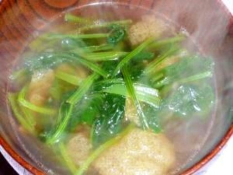 油揚げと小松菜の煮びたし